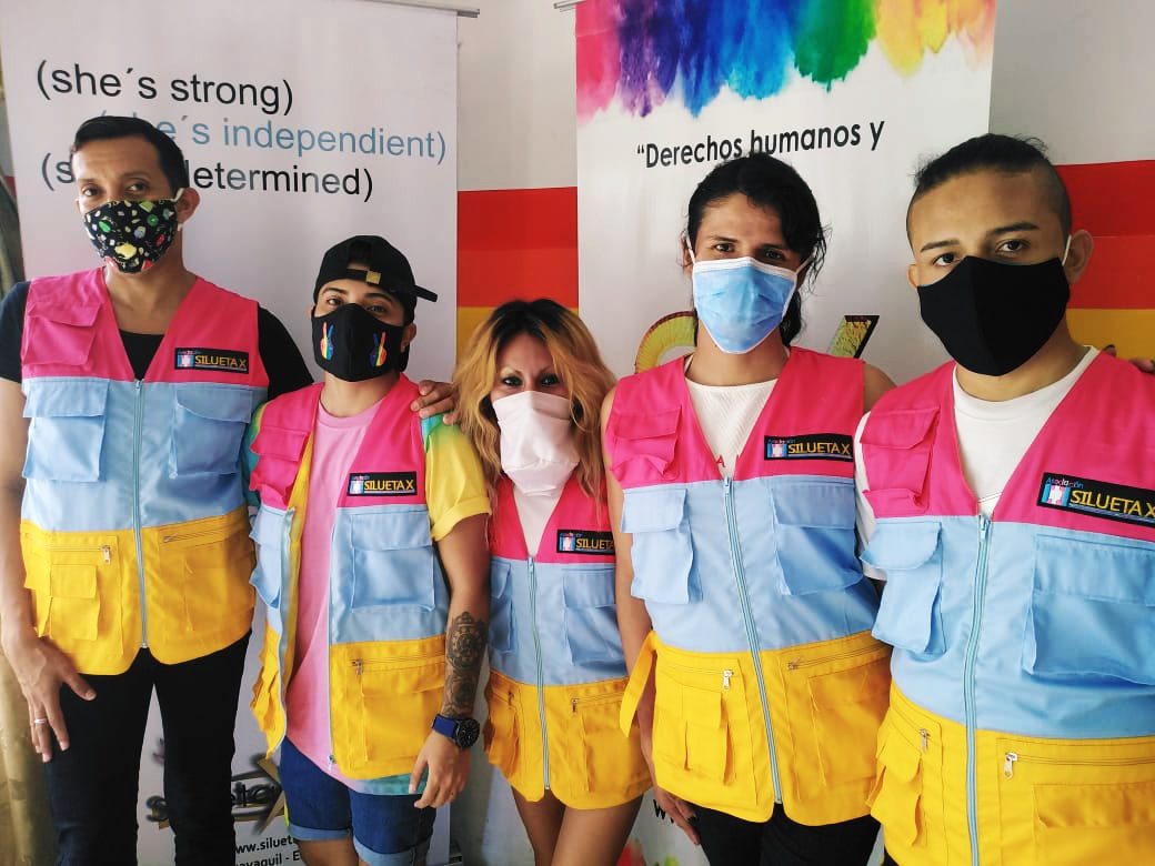 Nueva Imagen Organizacional De Los Activistas De La Asociacic3b3n Trans Y Lgbt De Ecuador Silueta X Chalecos