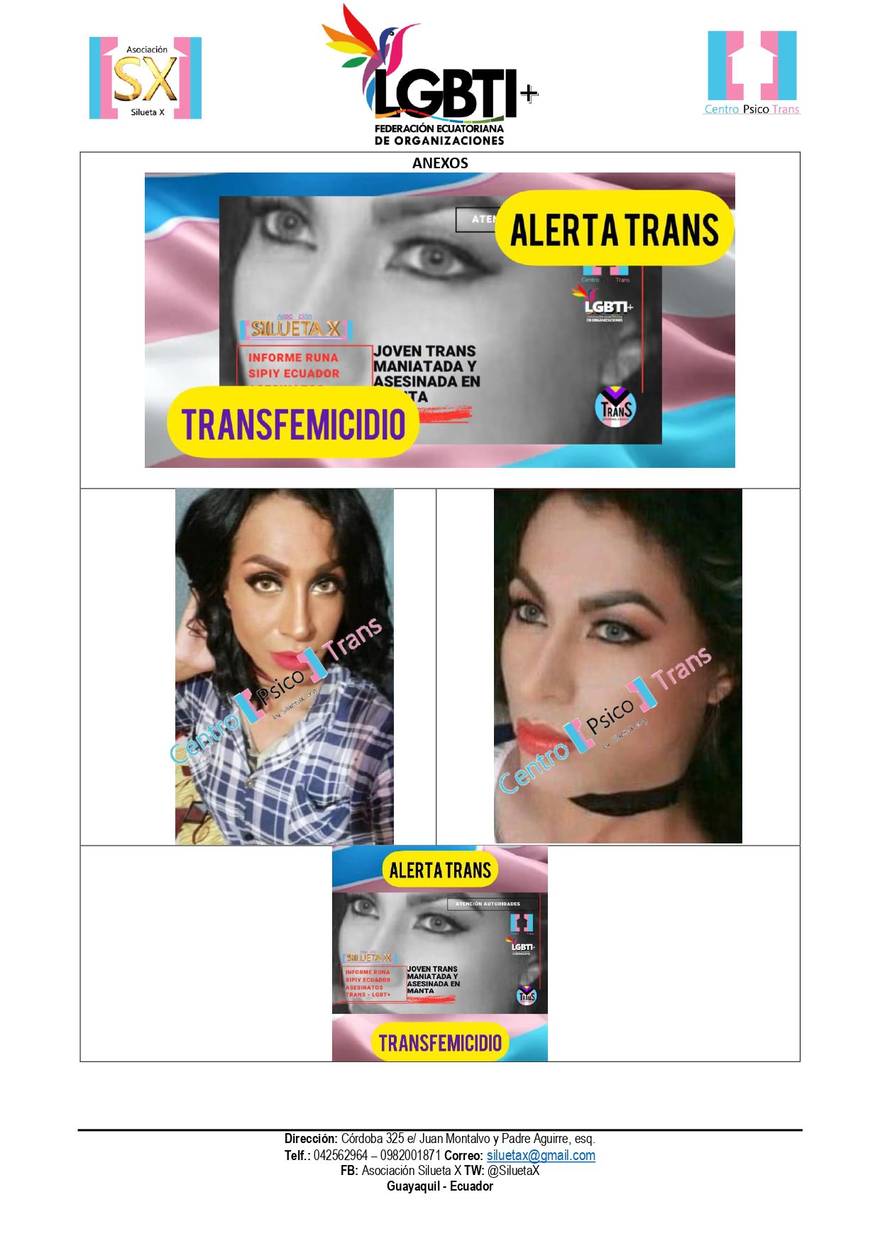 Mujer trans reportada como desaparecida es encontrada sin vida maniatada y con signos de violencia en Manabí, Ecuador. Mujer Trans Reportada Como Desaparecida Es Encontrada Sin Vida Maniatada Y Con Signos De Violencia En Manabi Ecuador Page 0003